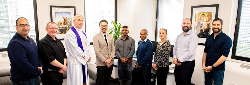 Charlie Azzi, Mike Lynch, Bishop Richard Umbers, Daniel Ang, Muthulingam Balaruban (Ruban), Peter Rodrigues, Renate Cassis, Mathew De Sousa and Anthony Milic.